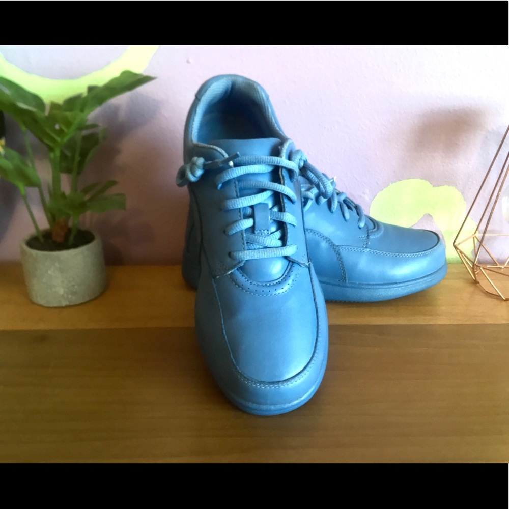Hush Puppies Power Walker Surf Blue Leather
